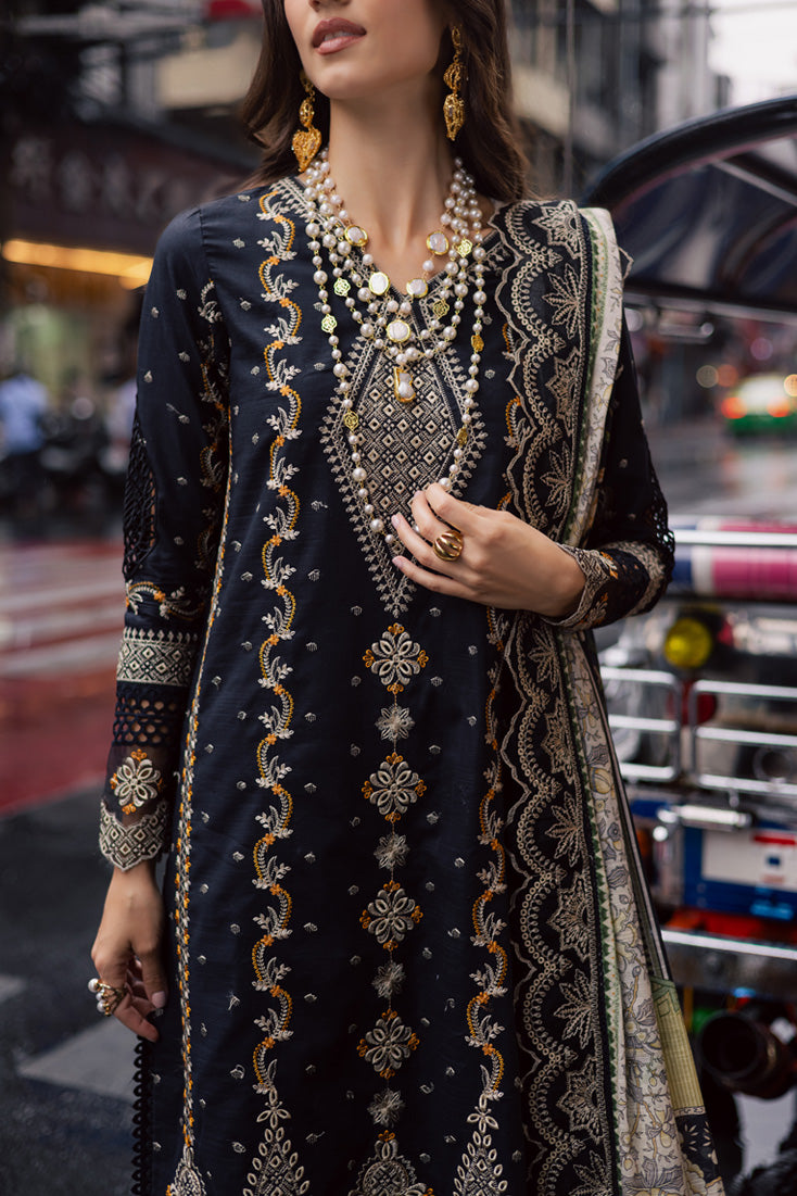 Marjjan | Carnation Lawn | MBL-14 A (BLACK)