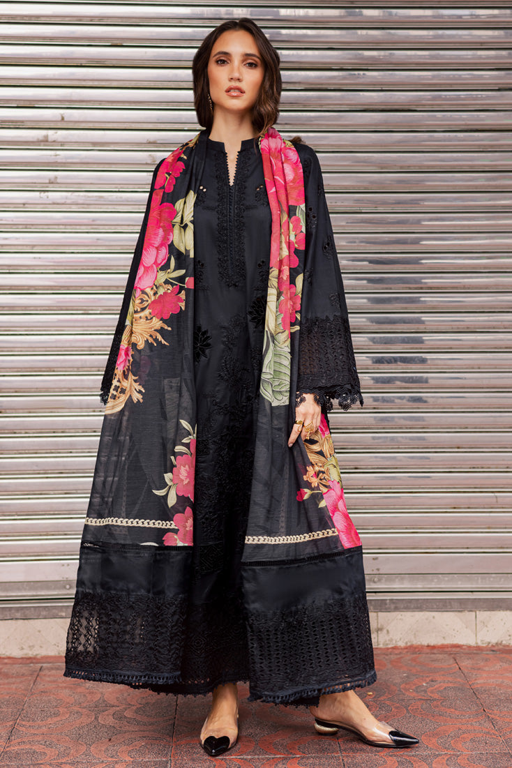 Marjjan | Carnation Lawn | MBL-16 B (BLACK)