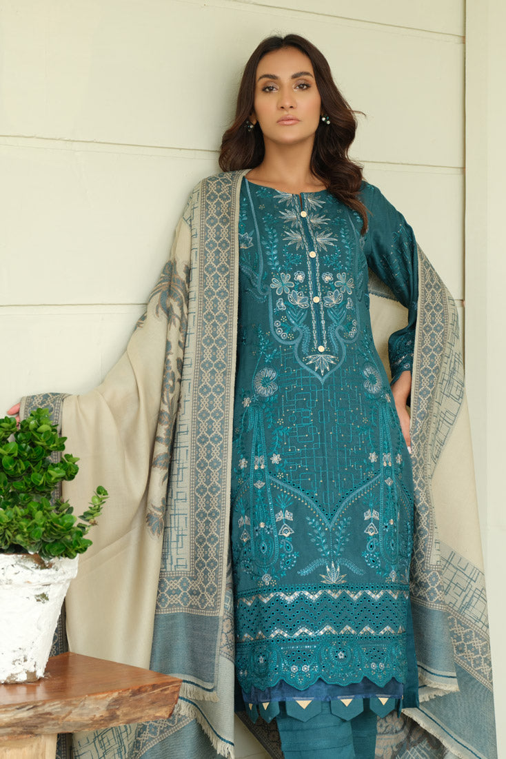 Marjjan | Aangan Embroidered Viscose |  MDS-69 (SEA GREEN)