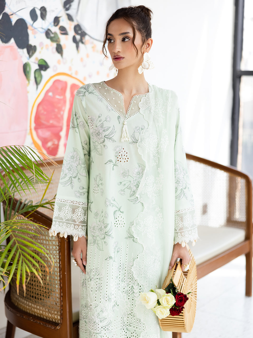 Mahnur | After Hours Luxury Lawn 25 | Mint Mirage