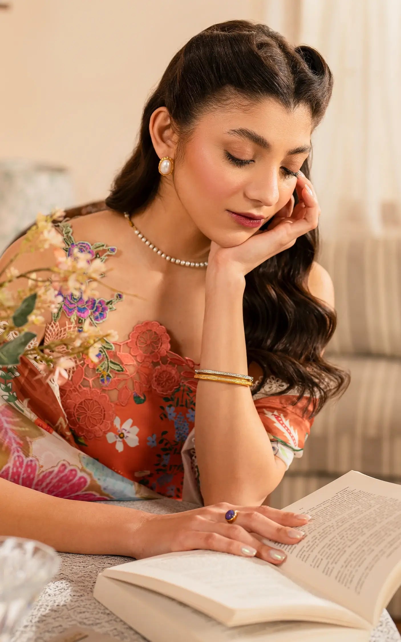 Asifa and Nabeel | Meraki Vintage 25 | Naranji (MVL25-01)