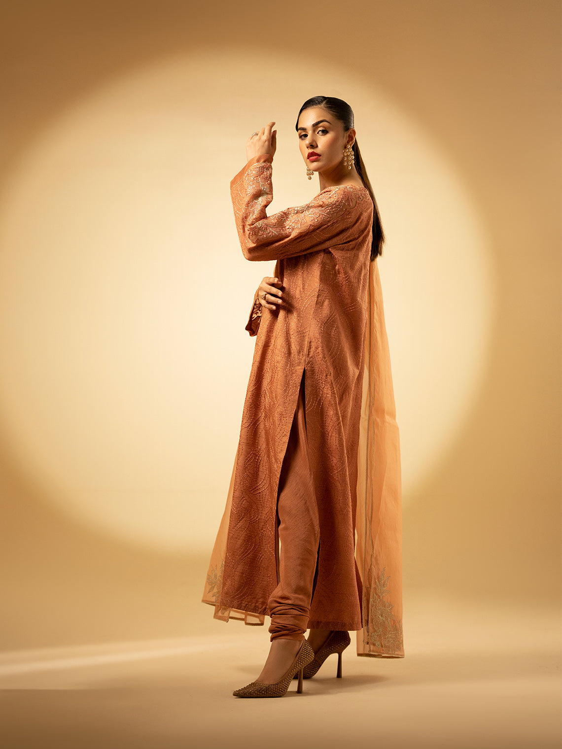 Fozia Khalid | Eid Edit 24 | Peach Hues