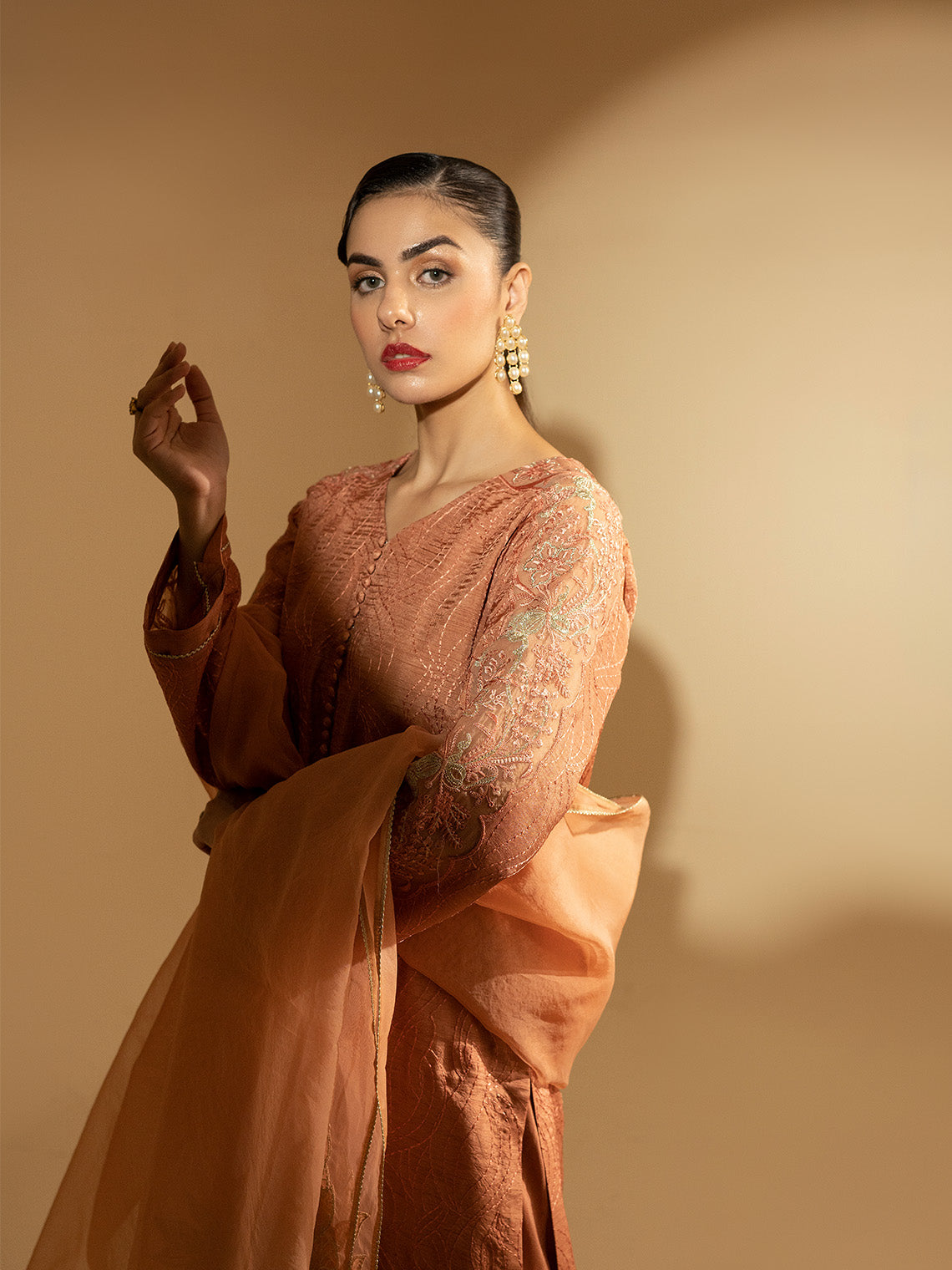 Fozia Khalid | Eid Edit 24 | Peach Hues