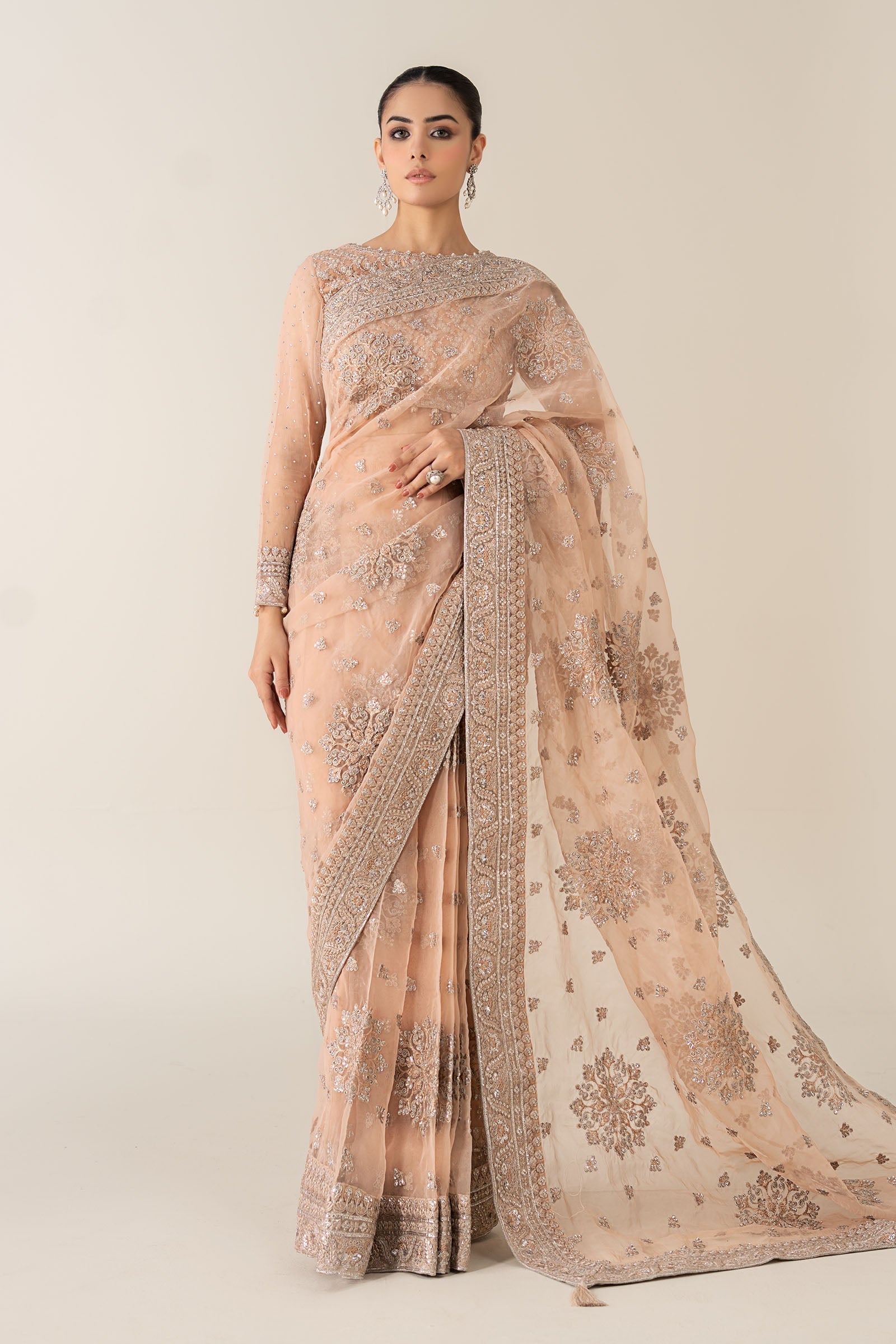 Maria B | Pre Fall 25 | Organza Saree 09