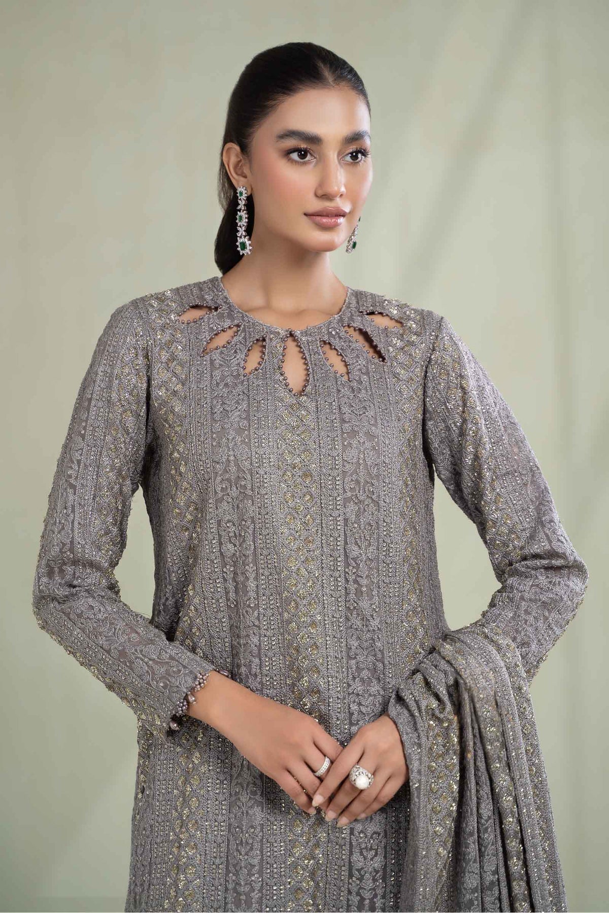 Maria B | Formal Wears | Suit Grey SF-W23-63