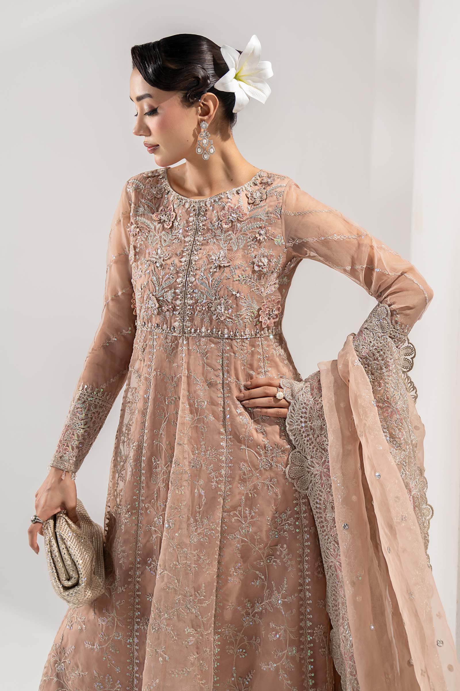 Maria B | Pre Fall Dresses | 3 Piece Embroidered Organza Suit ZS