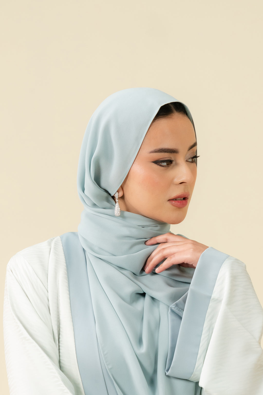 Ice Blue Abaya Scarf