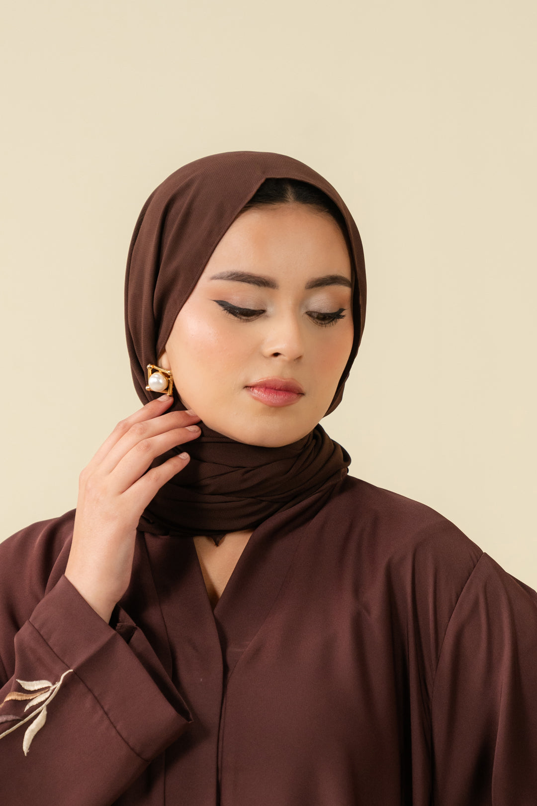Mocha Brown Abaya Scarf
