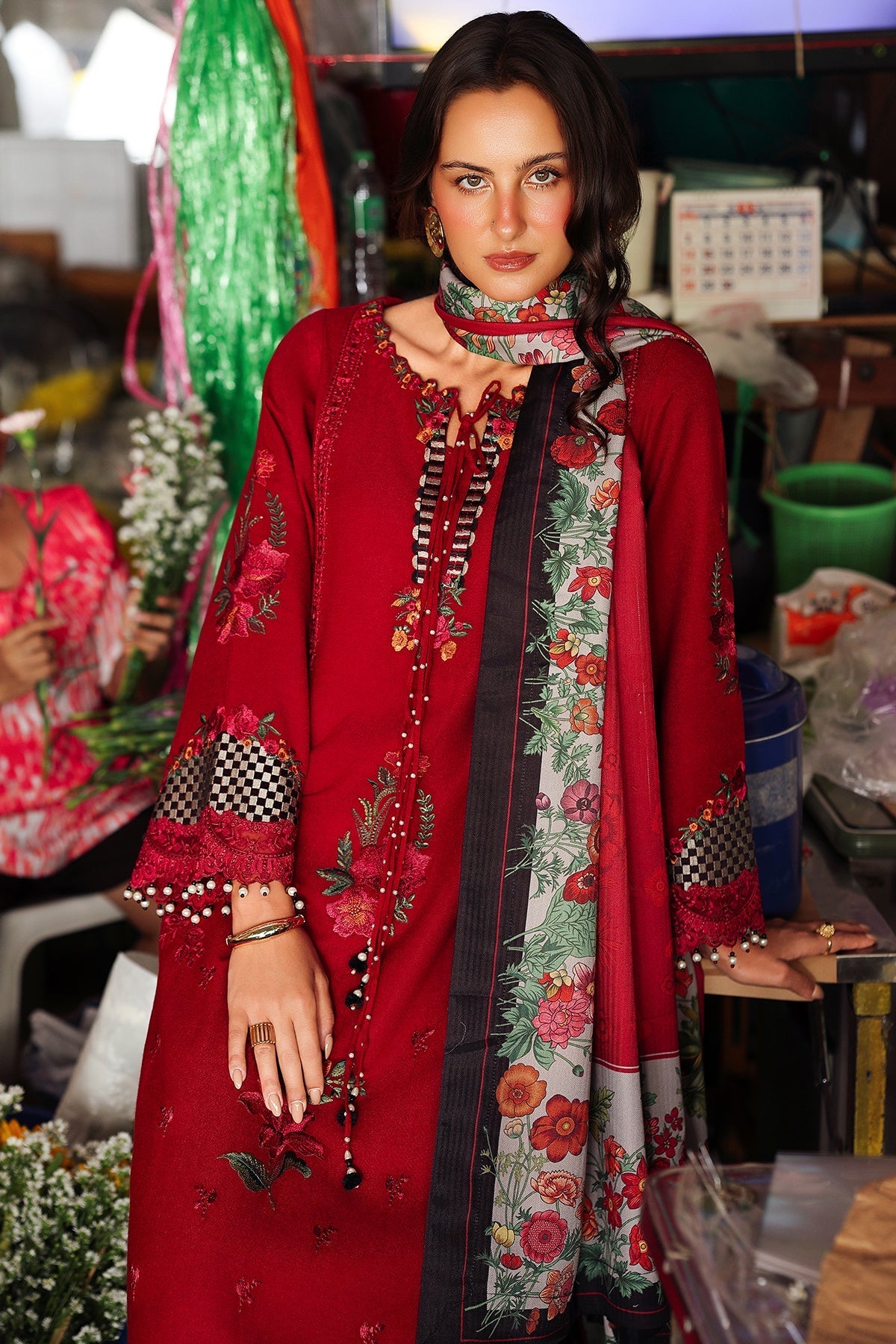 Charizma | Poshima Winters 25 | 3-pc Unstitched Wool Shawl Collection PSW5-08