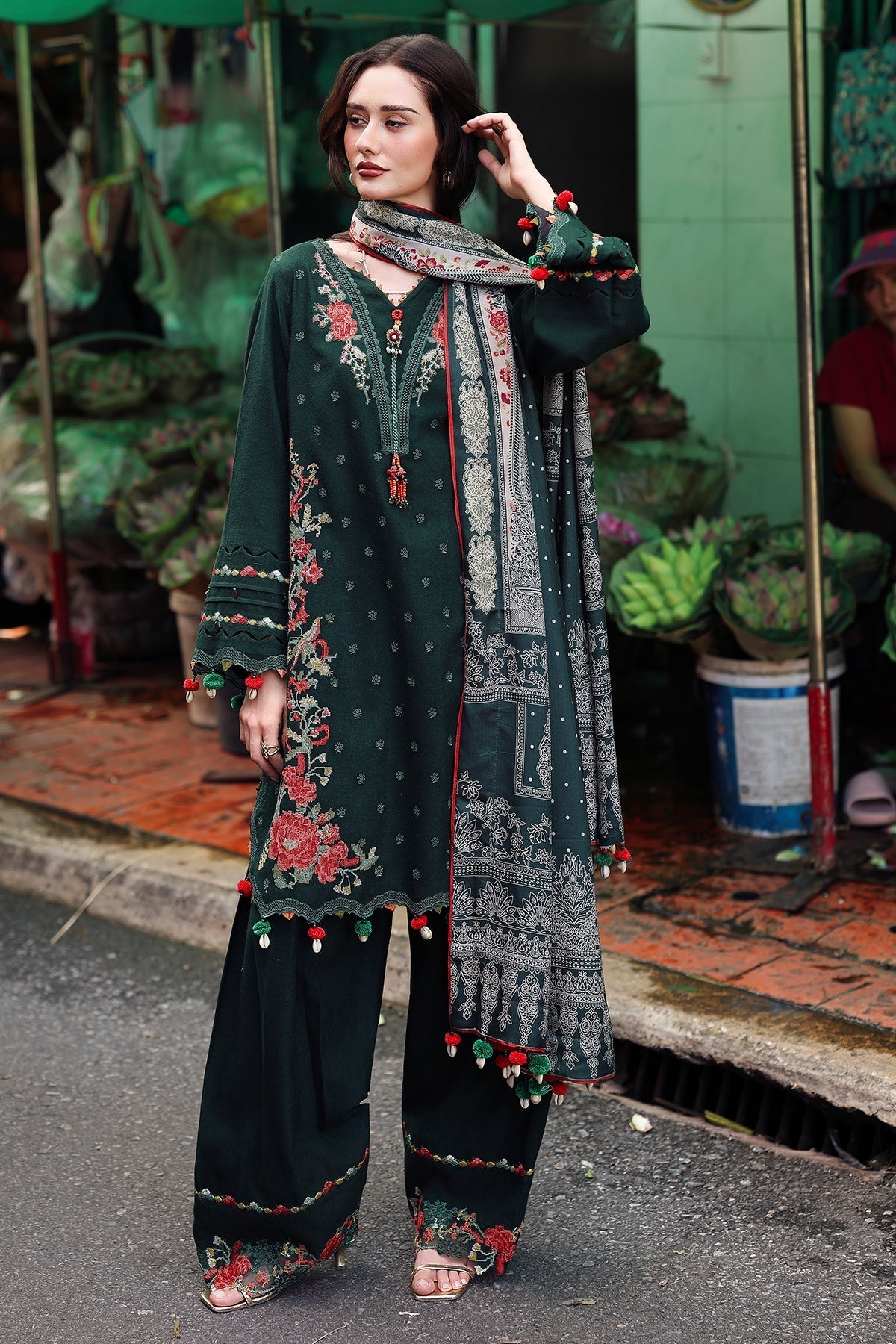 Charizma | Poshima Winters 25 |3-pc Unstitched Wool Shawl Collection PSW5-04