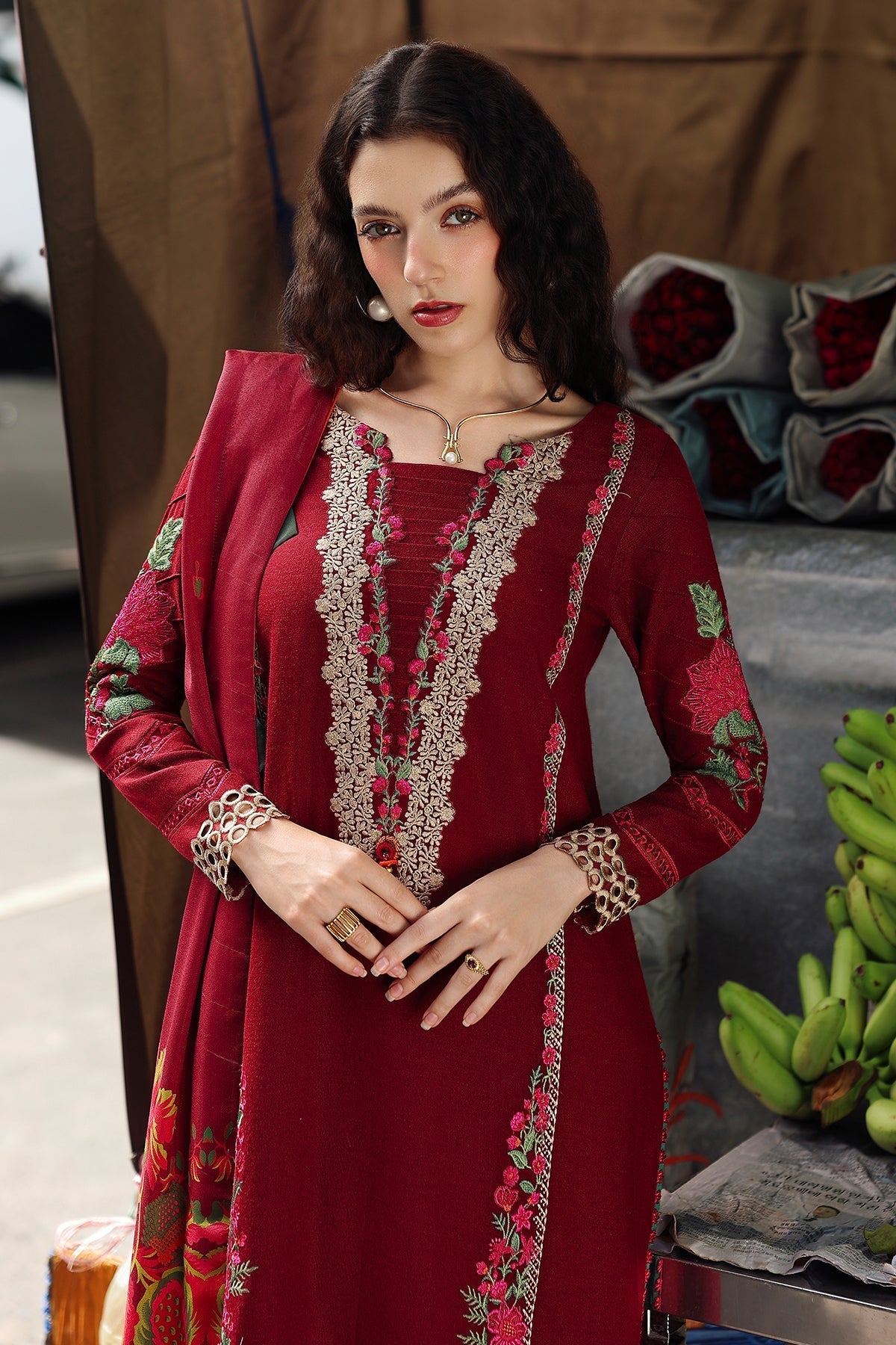 Charizma | Poshima Winters 25 | 3-pc Unstitched Wool Shawl Collection PSW5-01