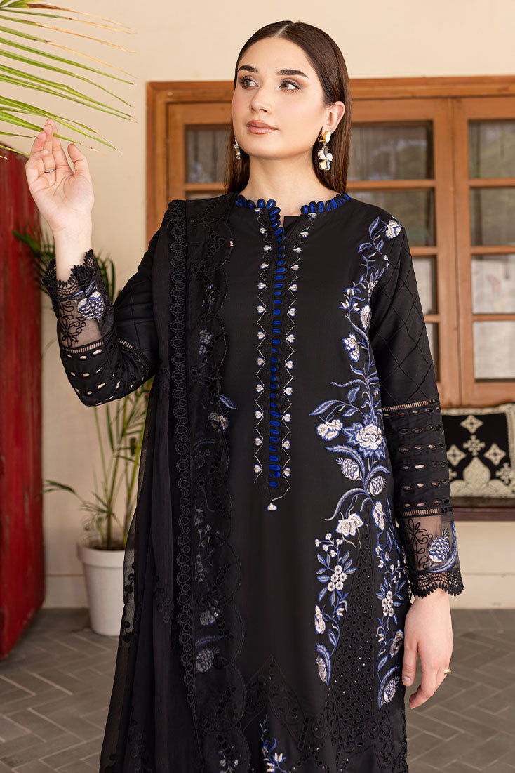 Marjjan | Aangan Embroidered Viscose |  PEV-21 B (BLACK)