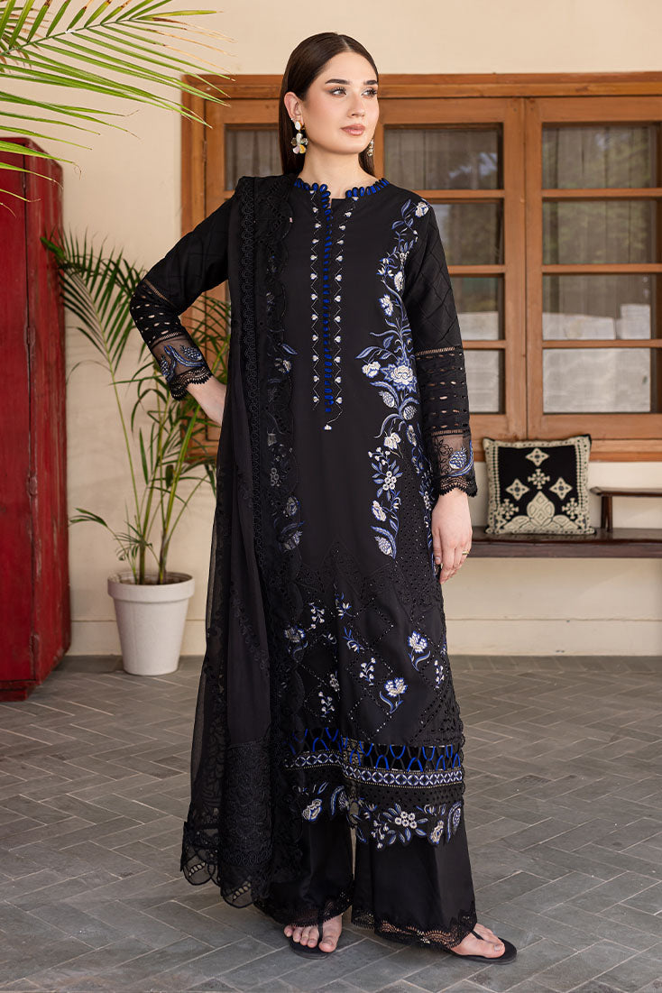 Marjjan | Aangan Embroidered Viscose |  PEV-21 B (BLACK)