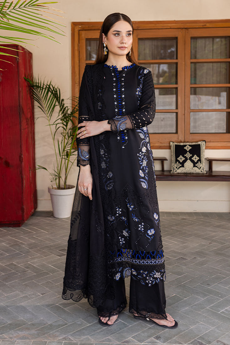 Marjjan | Aangan Embroidered Viscose |  PEV-21 B (BLACK)