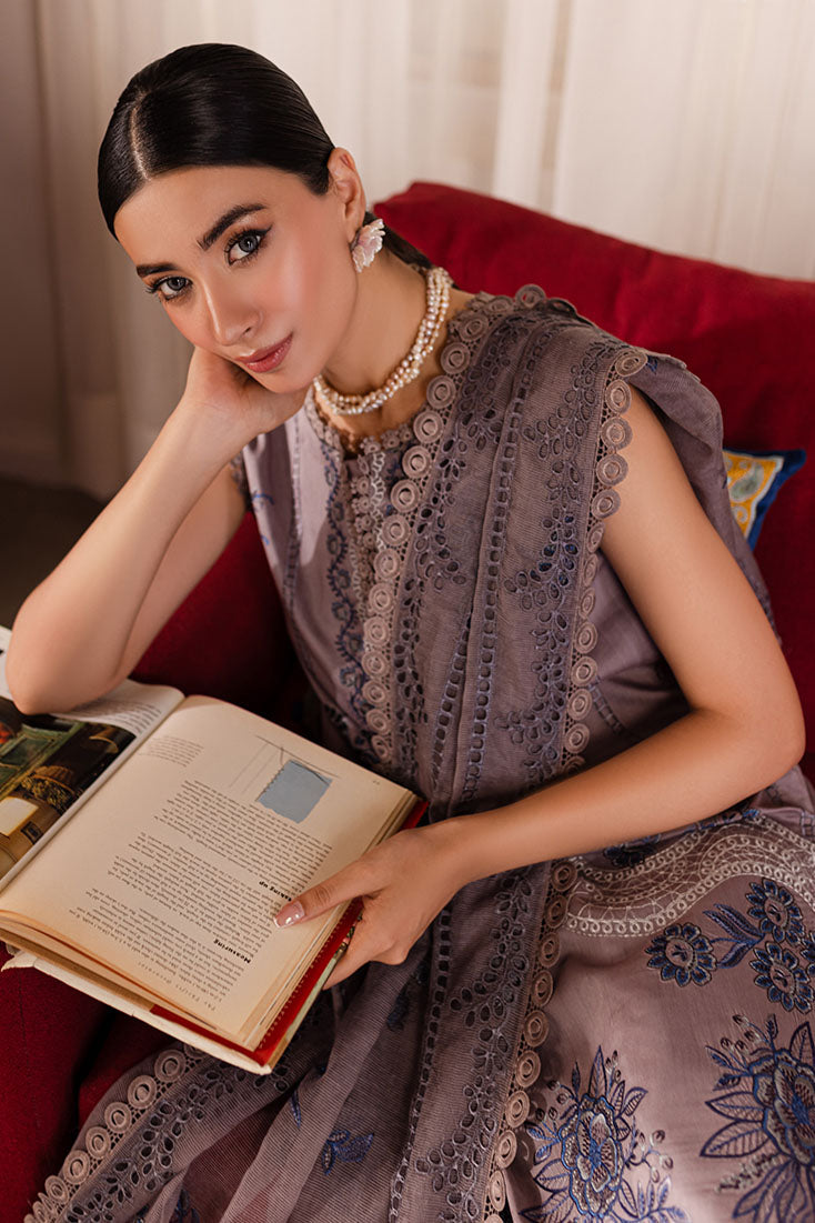 Marjjan | Aangan Embroidered Viscose |   PEV-22 B (GREY)