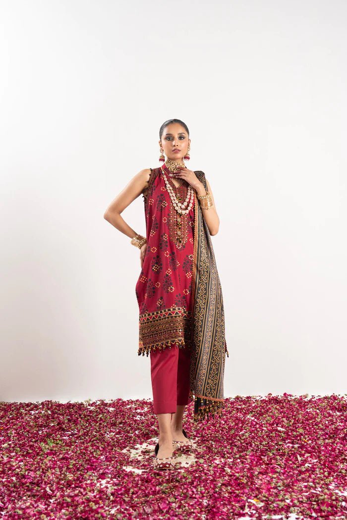Alkaram | Festive Collection |  FC-W-20G-23-3-Ruby Red