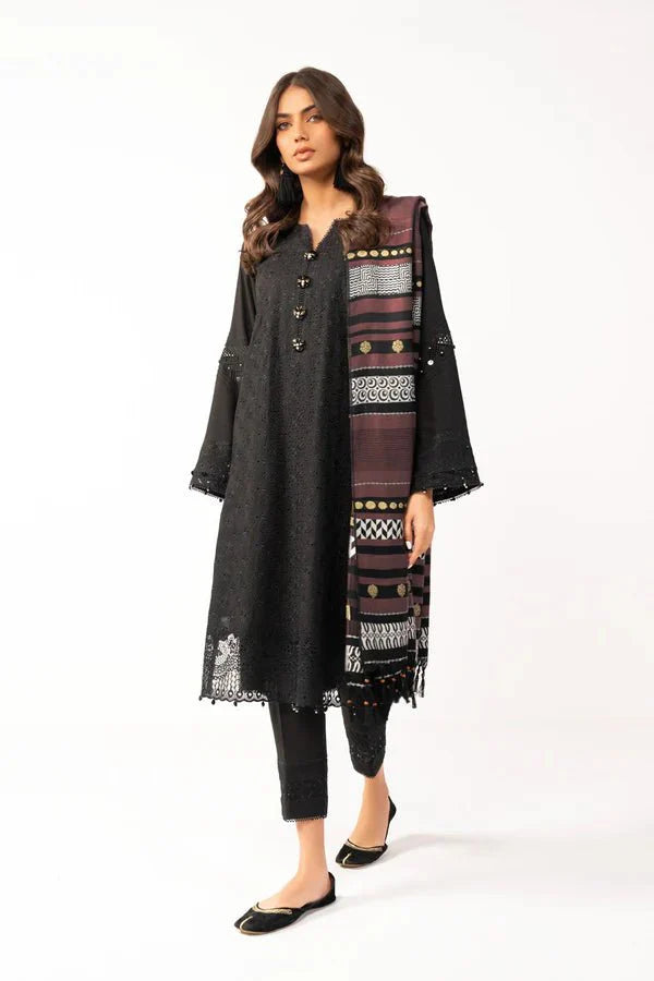 Alkaram | Shawl Collection | Black
