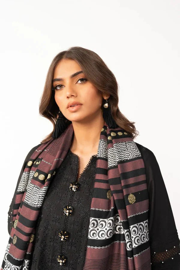 Alkaram | Shawl Collection | Black