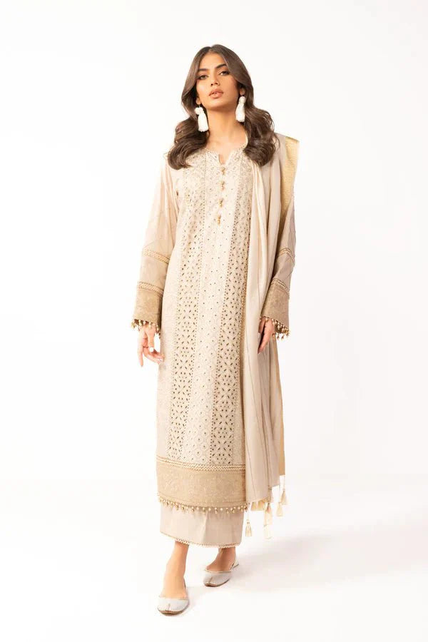 Alkaram | Shawl Collection | Cream
