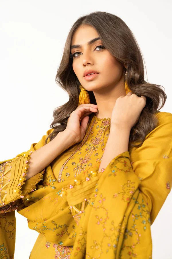 Alkaram | Shawl Collection | Mustard