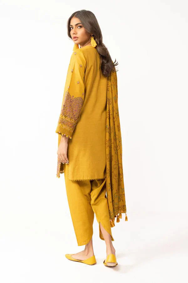 Alkaram | Shawl Collection | Mustard