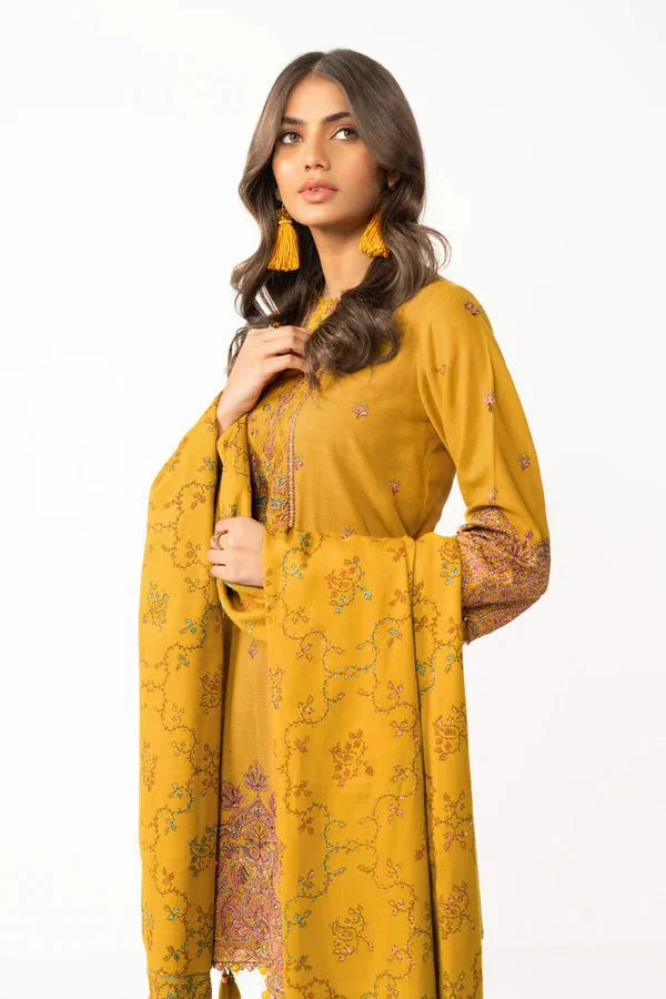 Alkaram | Shawl Collection | Mustard