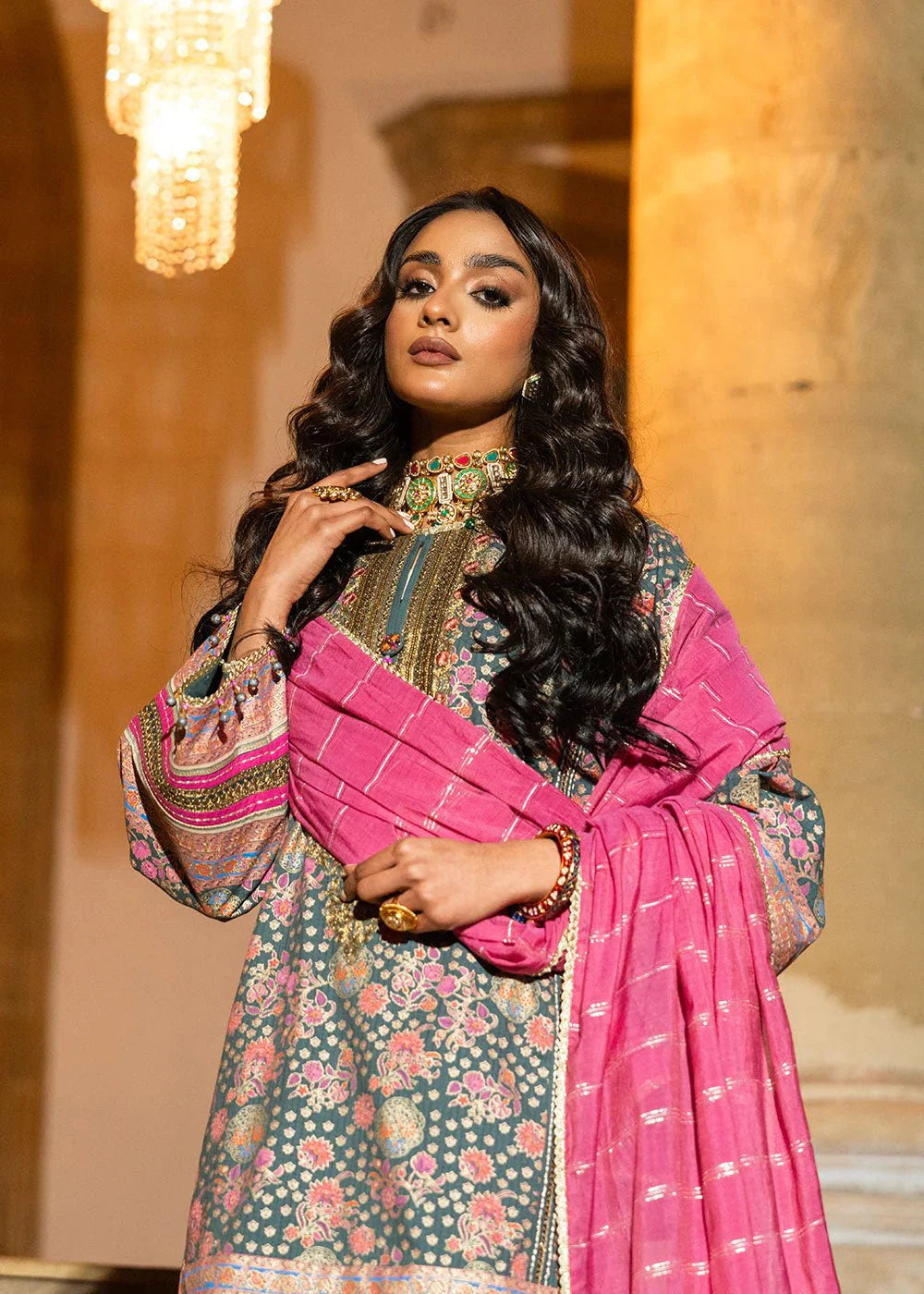 Alkaram | Spring Summer Festive 24 | Embroidered Dobby Bluish Grey