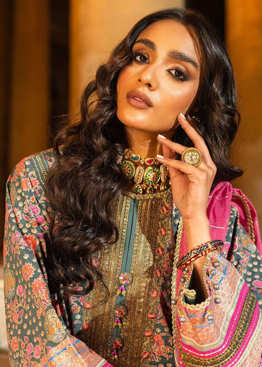 Alkaram | Spring Summer Festive 24 | Embroidered Dobby Bluish Grey