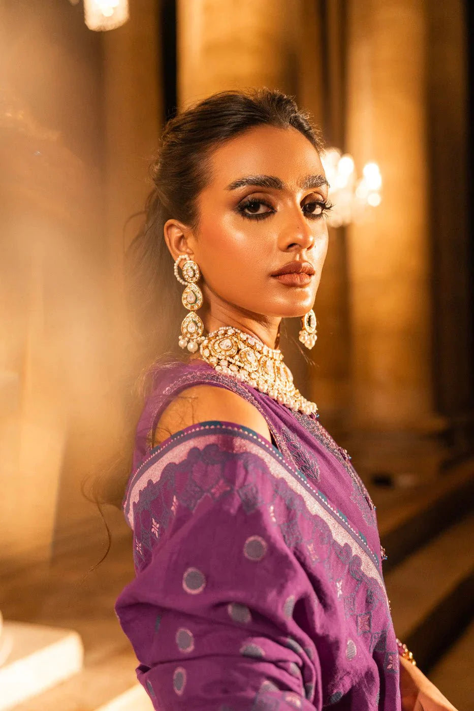 Alkaram | Spring Summer Festive 24 | Embroidered Jacquard Purple