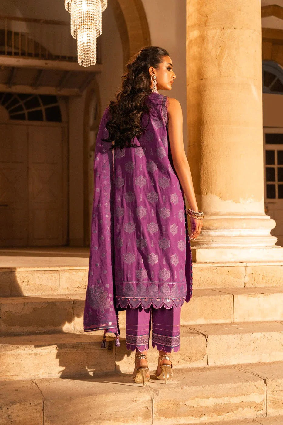 Alkaram | Spring Summer Festive 24 | Embroidered Jacquard Purple