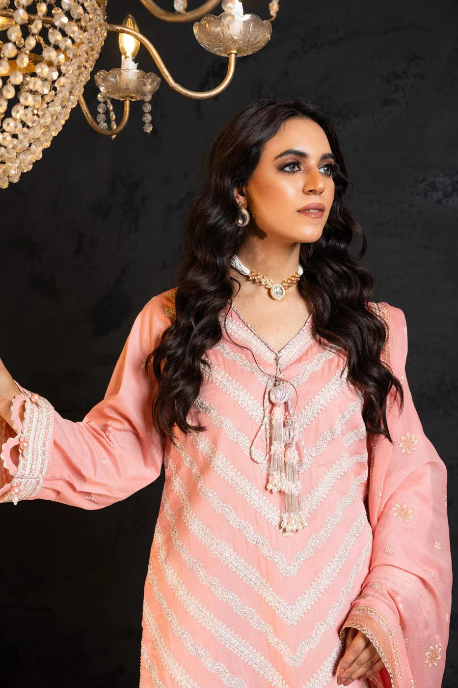 Alkaram | Spring Summer Festive 24 |  Embroidered Lawn Light Pink