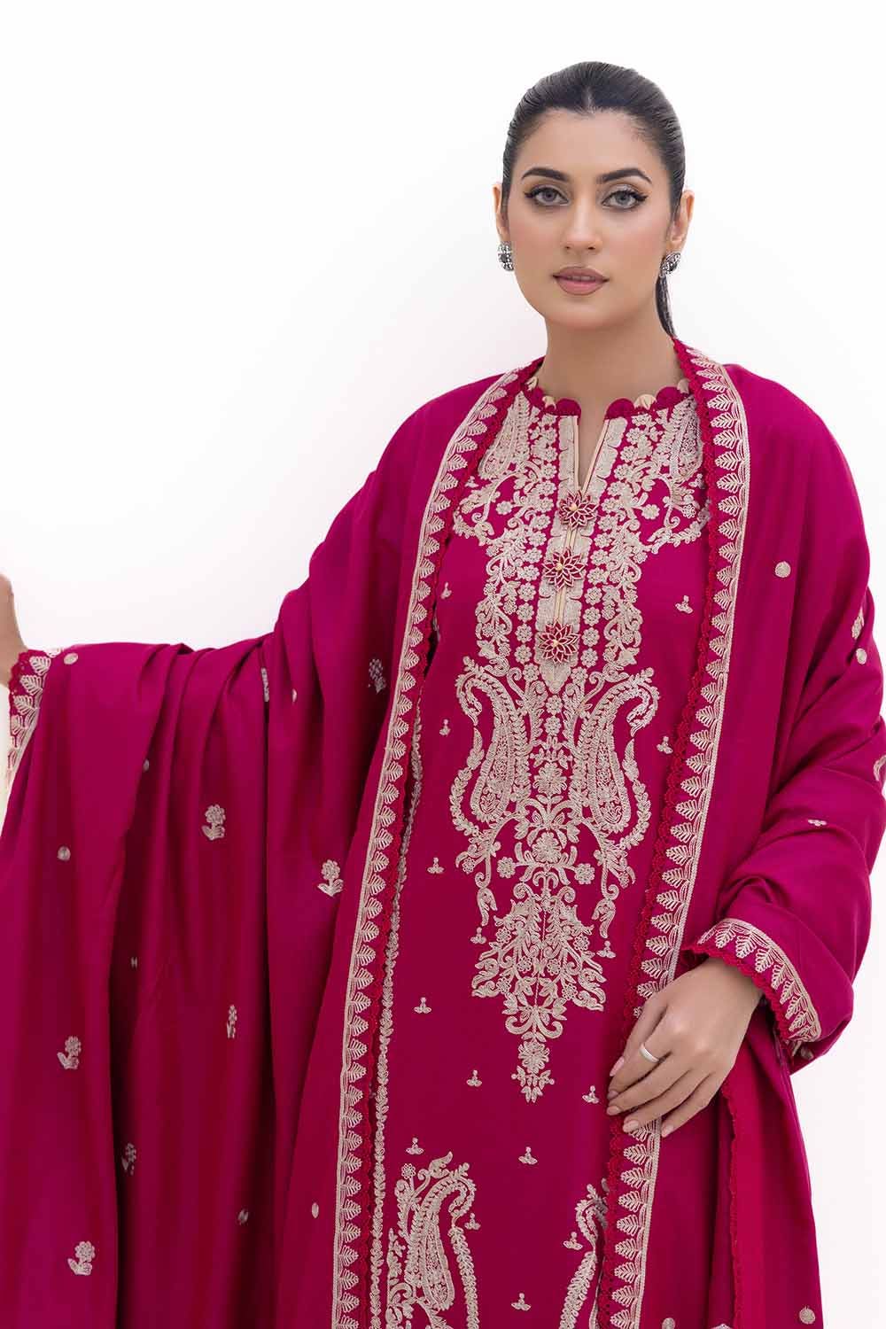 Gul Ahmed | Winter Collection 24 | Acrylic Dupatta AP-42014