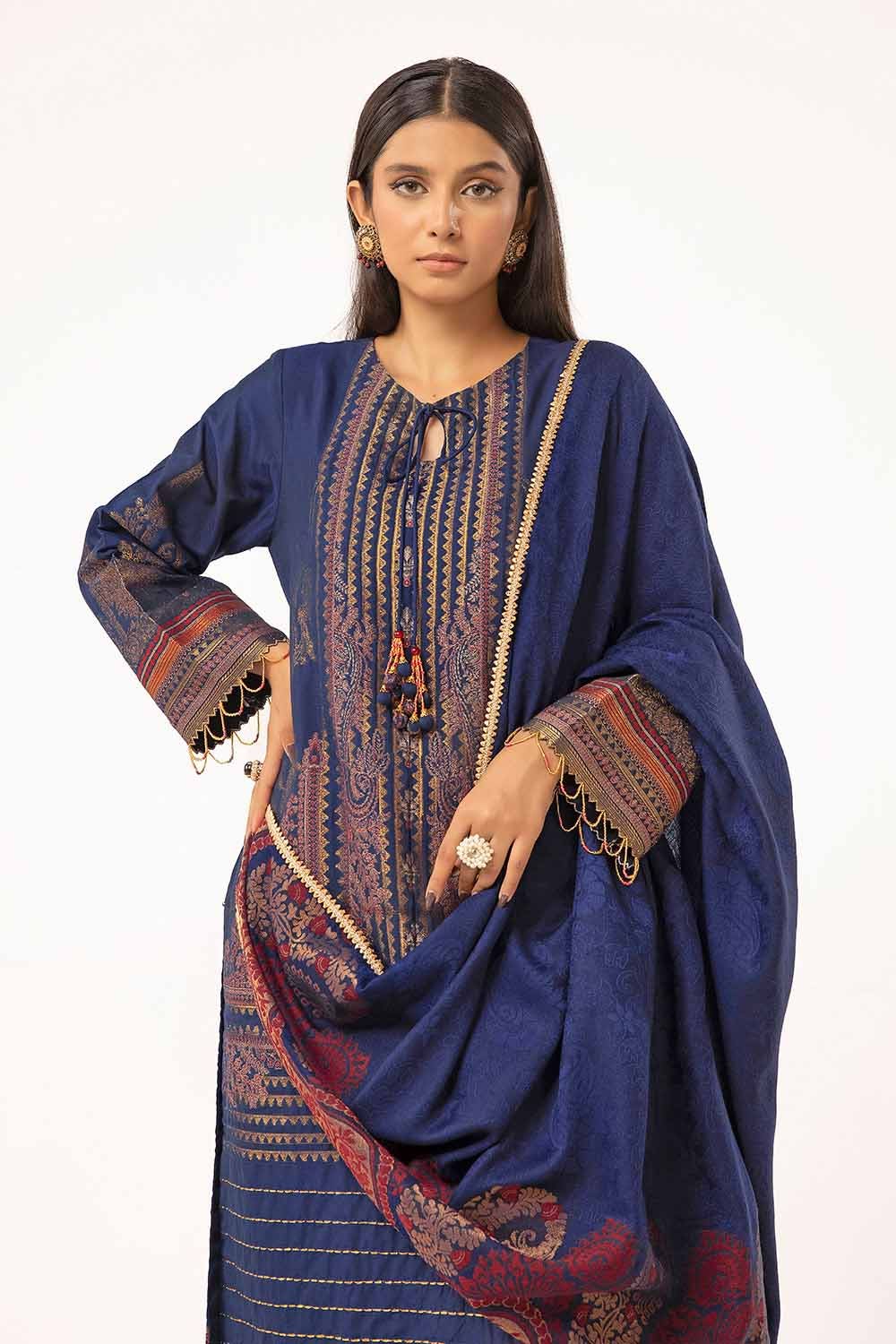 Gul Ahmed | Winter Collection 24 | Khaddar Suit with Pashmina Shawl AP-42020