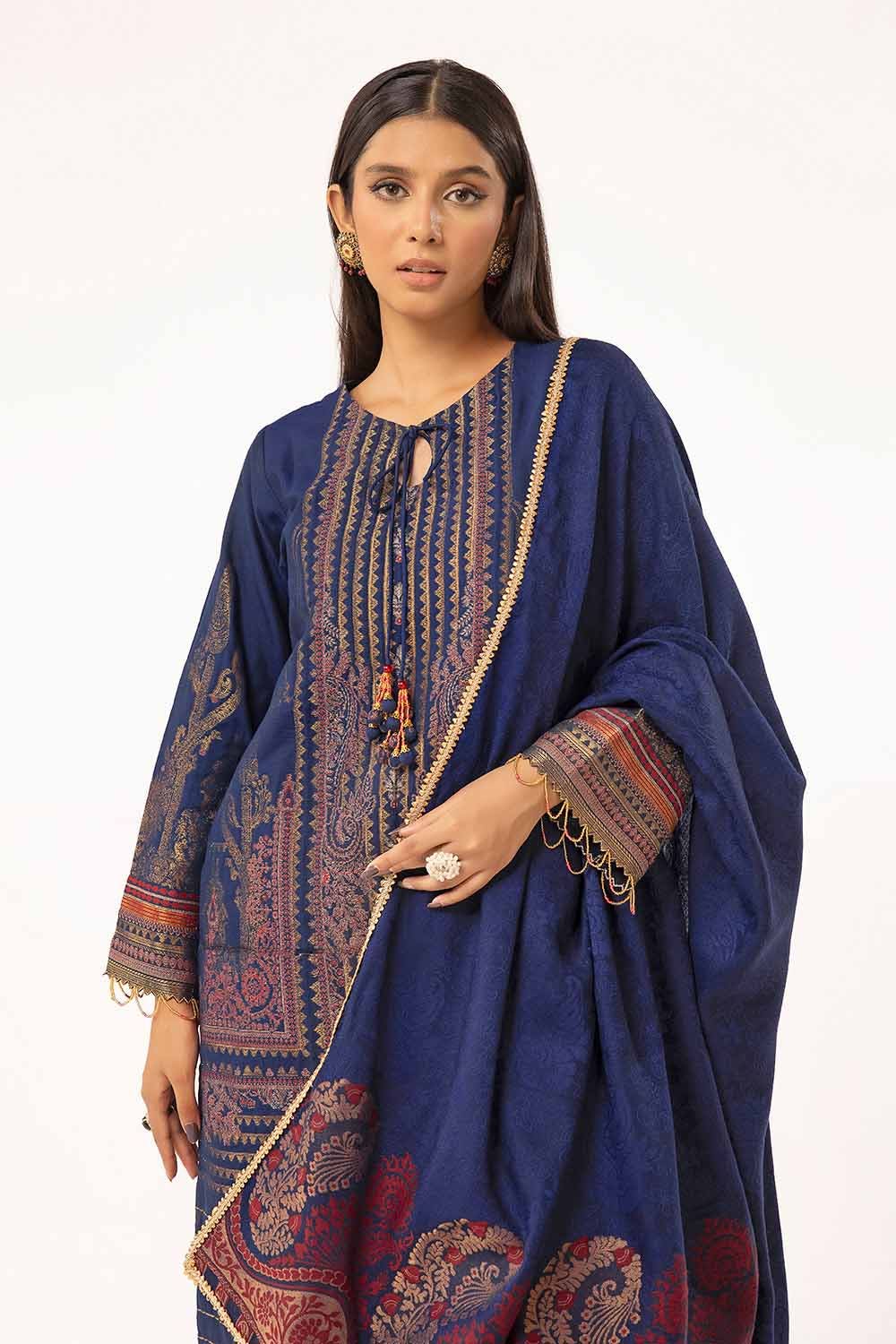 Gul Ahmed | Winter Collection 24 | Khaddar Suit with Pashmina Shawl AP-42020