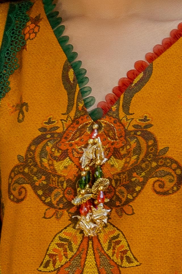 Gul Ahmed | Winter Collection 24 | Khaddar Suit with Printed Pashmina Dupatta AP-42037