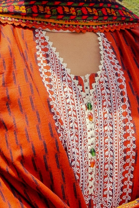 Gul Ahmed | Winter Collection 24 | Khaddar Suit with Printed Pashmina Dupatta AP-42048