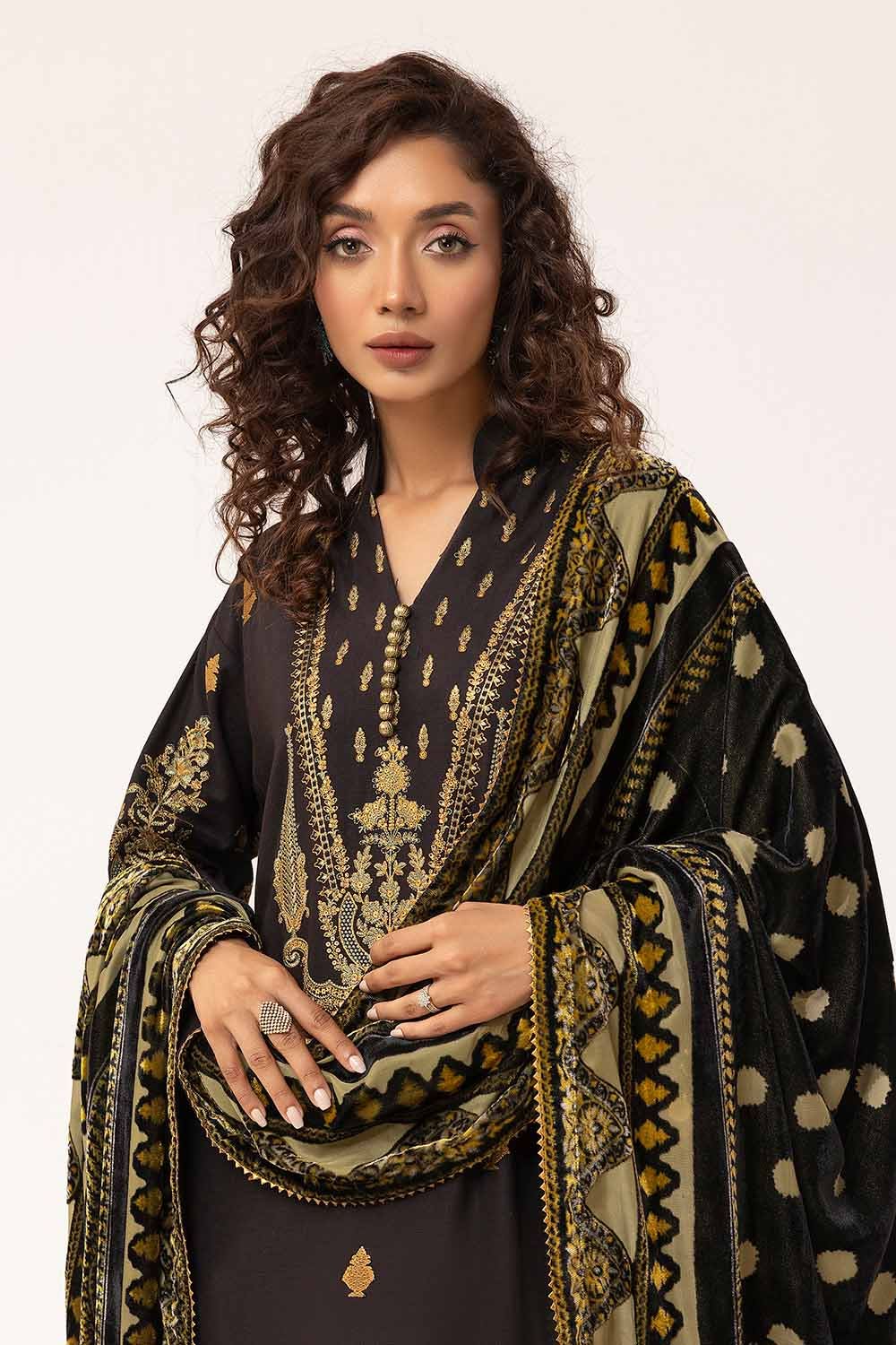 Gul Ahmed | Winter Collection 24 | Burnout Velvet Dupatta BVL-42002