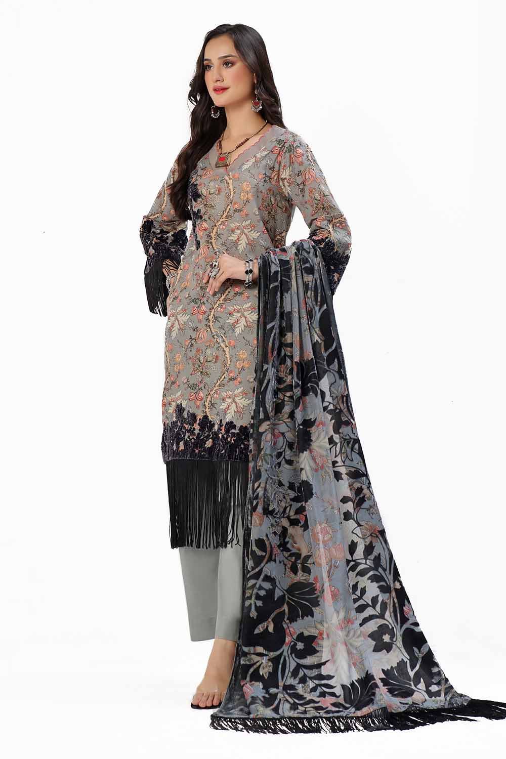 Gul Ahmed | Winter Collection 24 | Velvet Dupatta BVL-42008