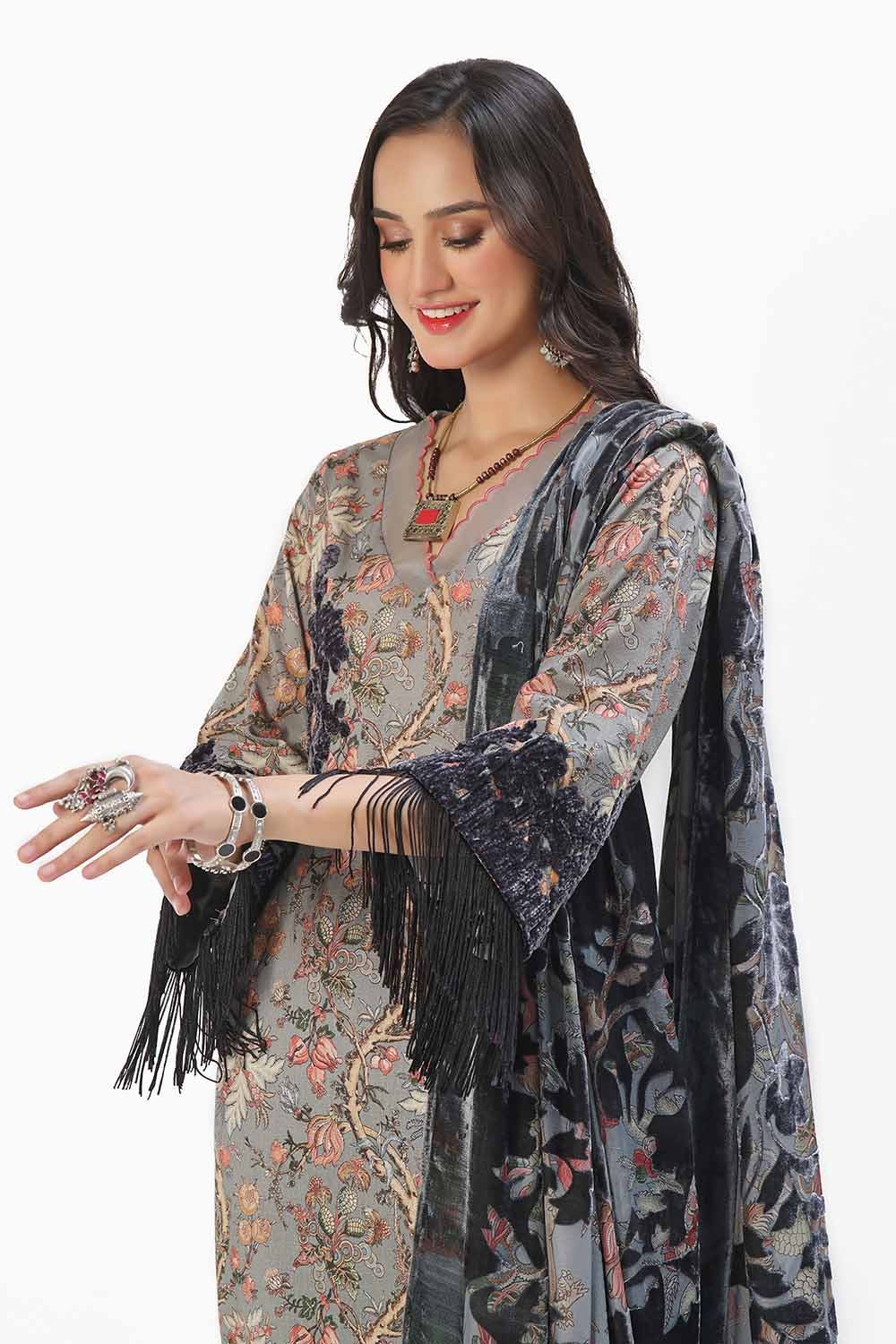 Gul Ahmed | Winter Collection 24 | Velvet Dupatta BVL-42008