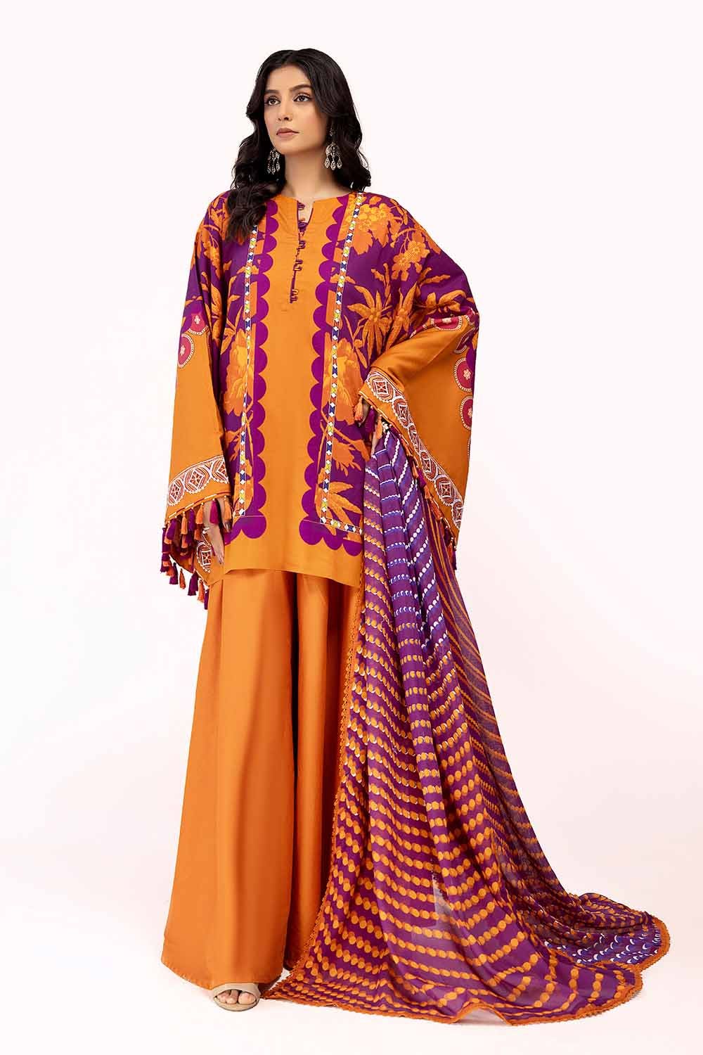 Gul Ahmed | Winter Collection 24 | Cotton Net Dupatta CD-42008