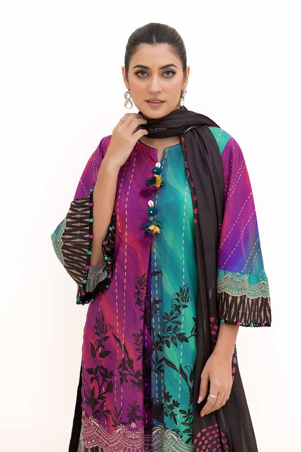 Gul Ahmed | Winter Collection 24 | Cotton Net Dupatta CN-42003