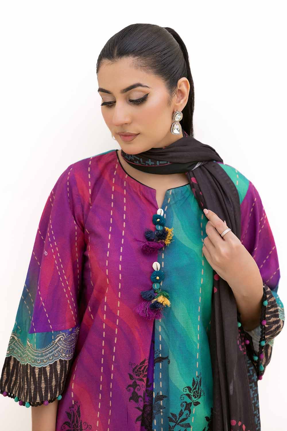 Gul Ahmed | Winter Collection 24 | Cotton Net Dupatta CN-42003