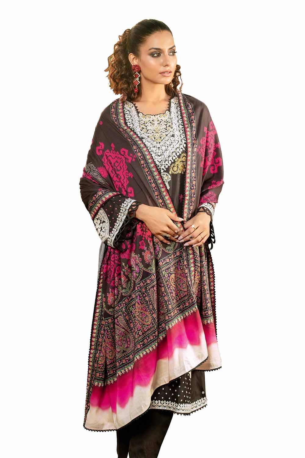 Gul Ahmed | Winter Collection 24 | Cotail Suit with Printed Twill Cotton Linen Dupatta CV-32010