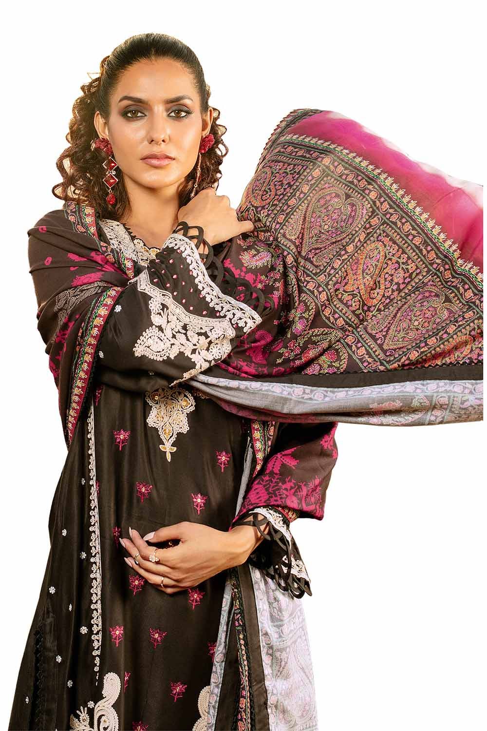 Gul Ahmed | Winter Collection 24 | Cotail Suit with Printed Twill Cotton Linen Dupatta CV-32010
