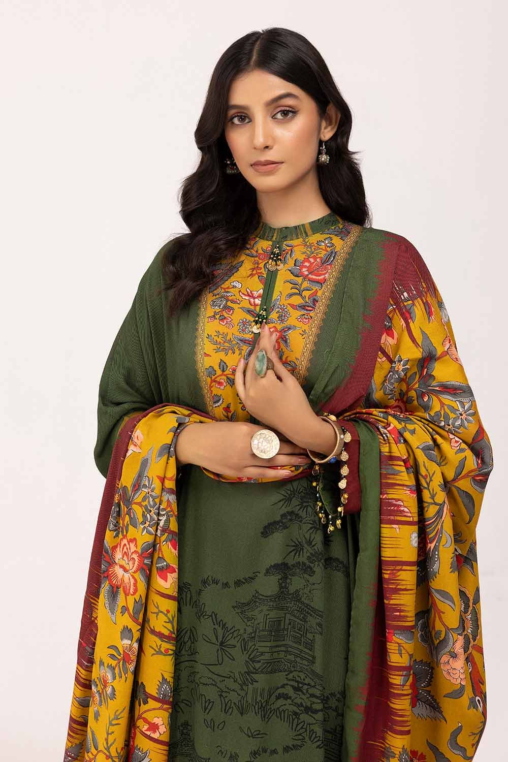 Gul Ahmed | Winter Collection 24 | Cotail Suit CV-42008