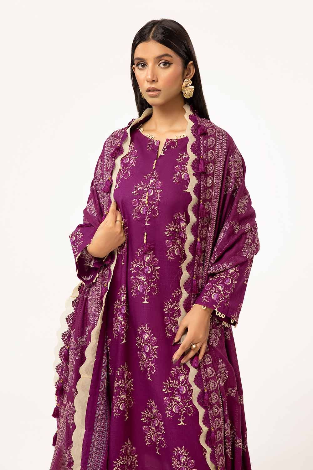 Gul Ahmed | Winter Collection 24 | Twill Cotton Linen Dupatta CV-42010