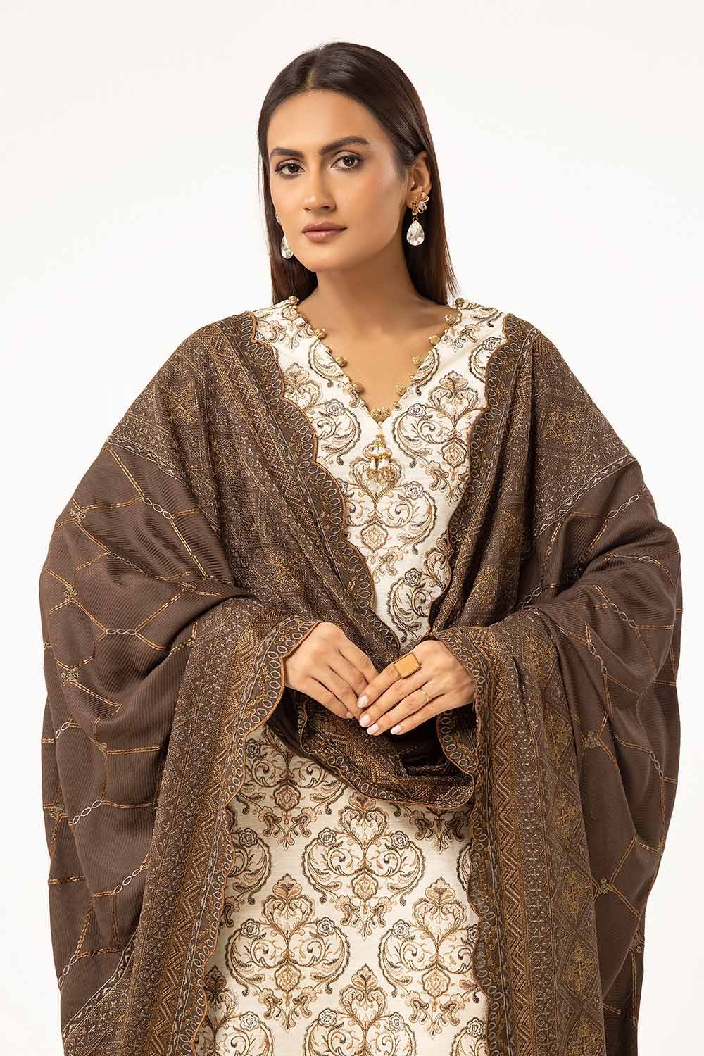 Gul Ahmed | Winter Collection 24 | Twill Cotton Linen Dupatta CV-42011