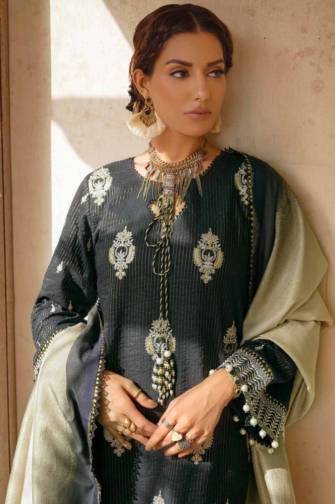 Gul Ahmed | Winter Collection 24 | Khaddar Jacquard Dupatta MJ-32077