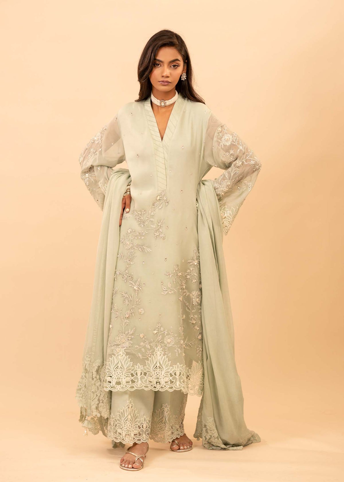 Mahgul | Emerald Hill Formals | Green Pearl