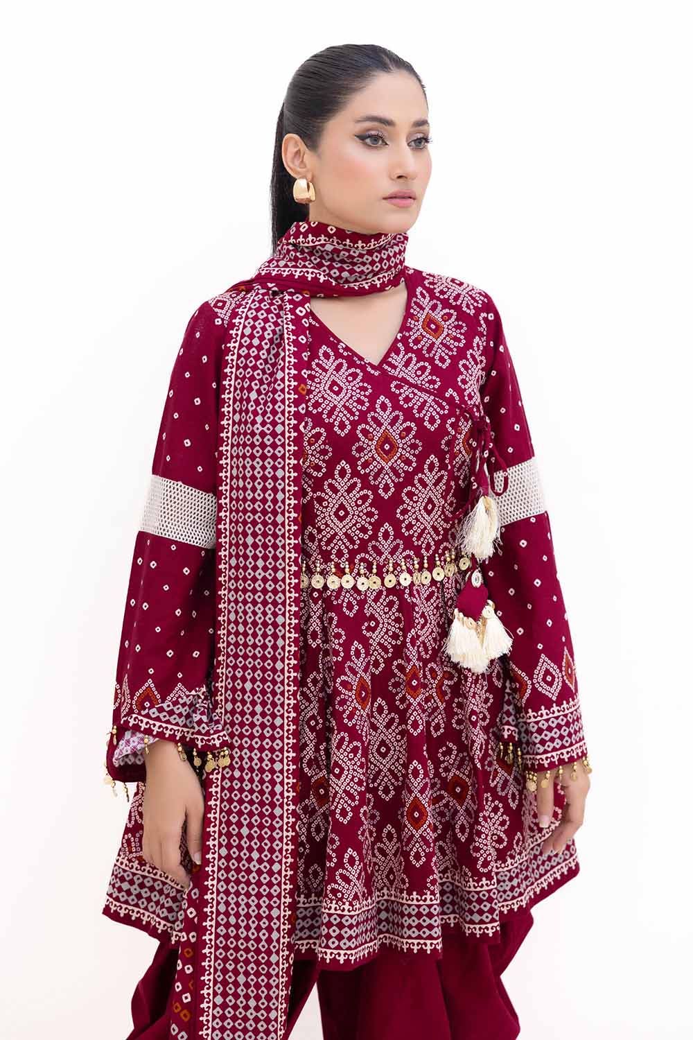 Gul Ahmed | Winter Collection 24 | Thick Khaddar Suit K-42002 T